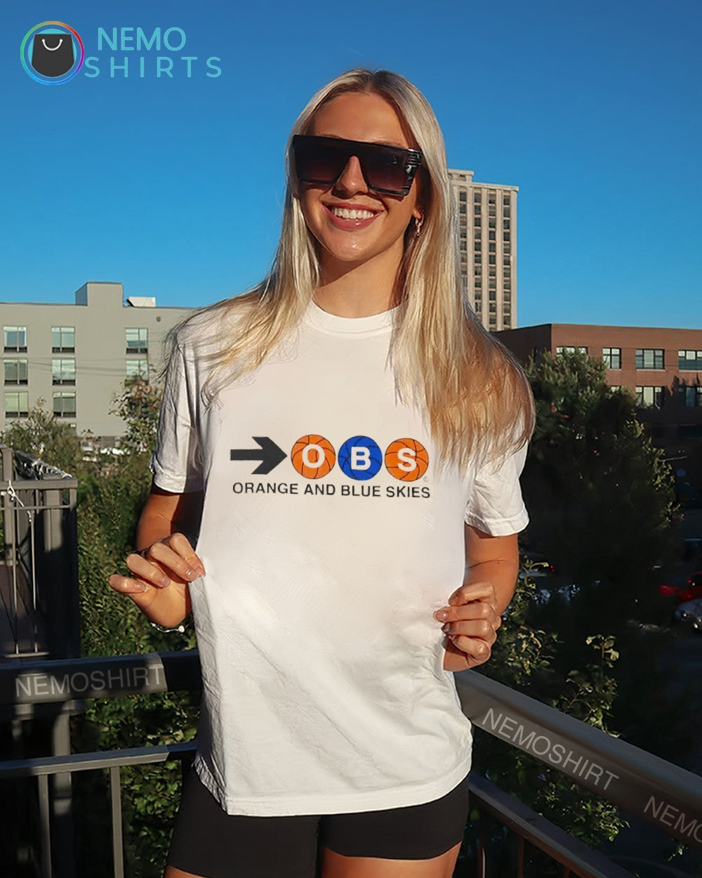 OBS orange and blue skies shirt