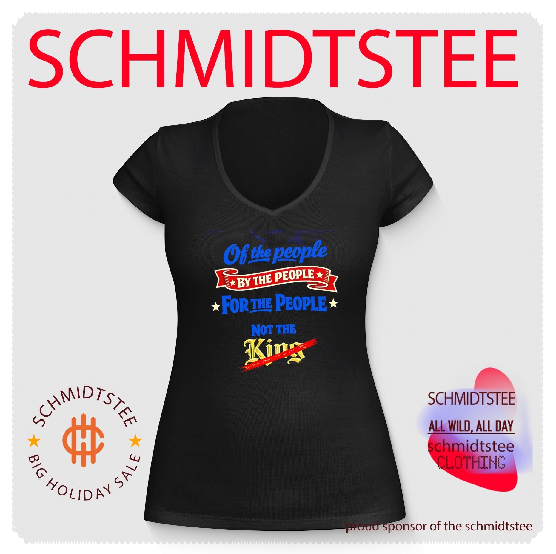 Of the people by the people for the people not the king text shirt