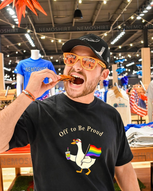 Off to be proud funny goose LGBT pride shirt