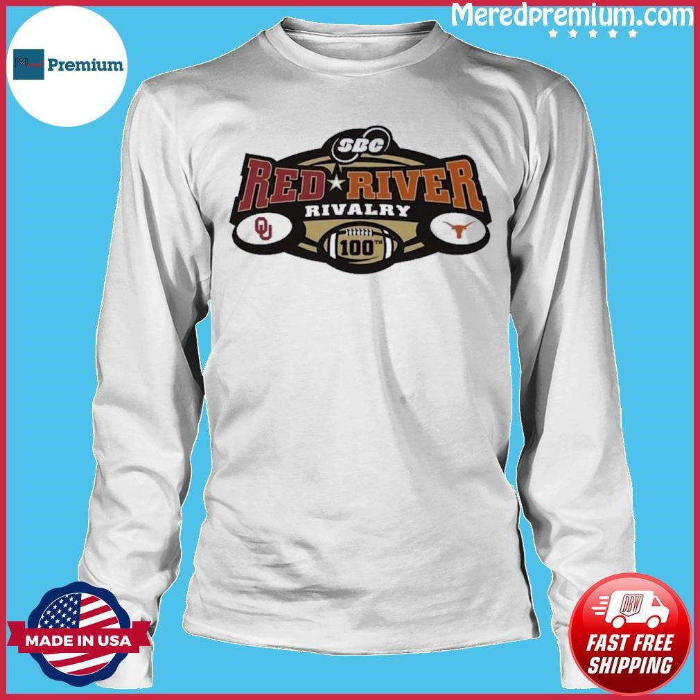 100th Red River Rivalry Oklahoma Sooners Vs Texas Longhorns Logo T-Shirt