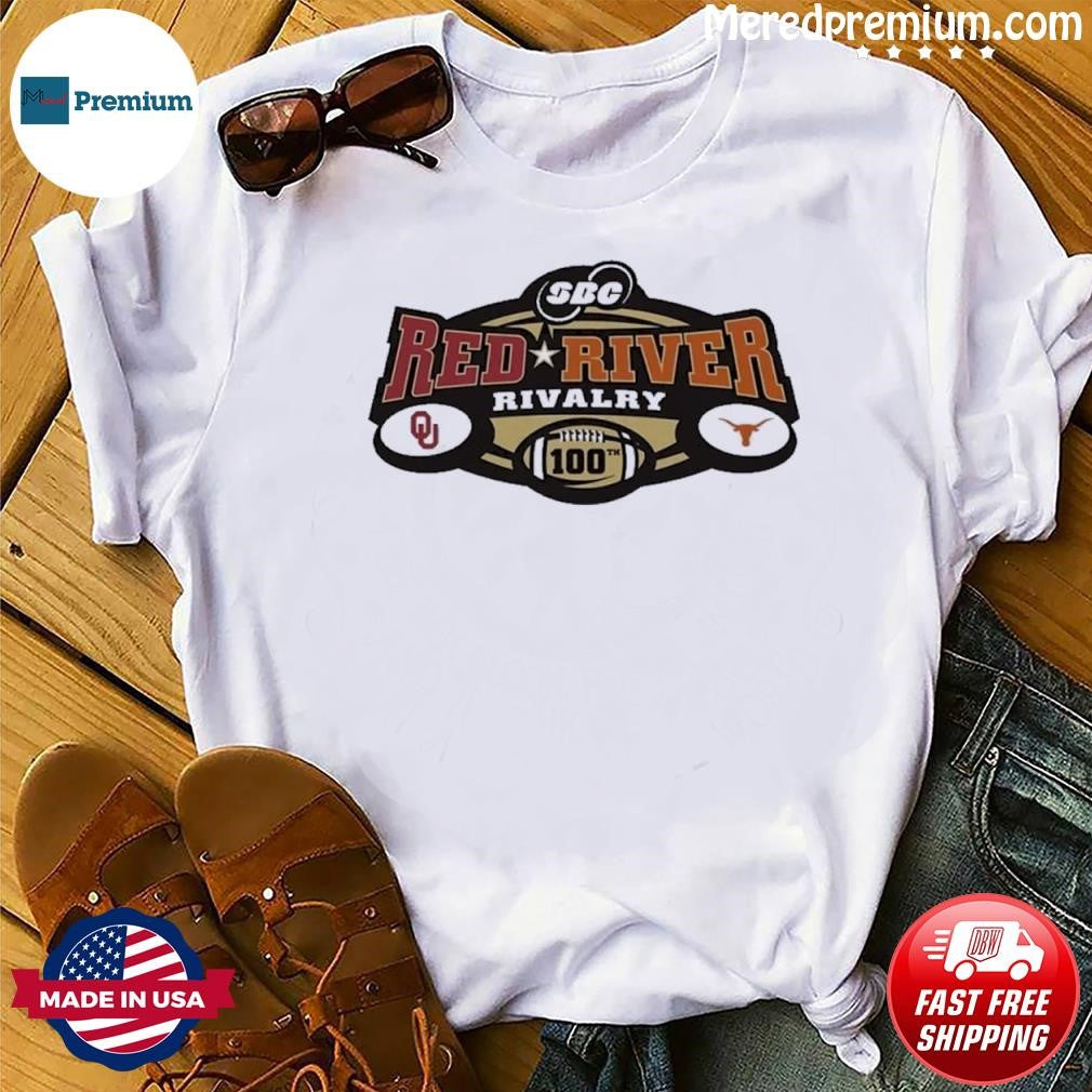 100th Red River Rivalry Oklahoma Sooners Vs Texas Longhorns Logo T-Shirt