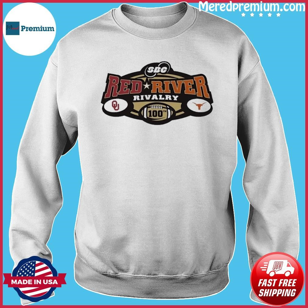 100th Red River Rivalry Oklahoma Sooners Vs Texas Longhorns Logo T-Shirt