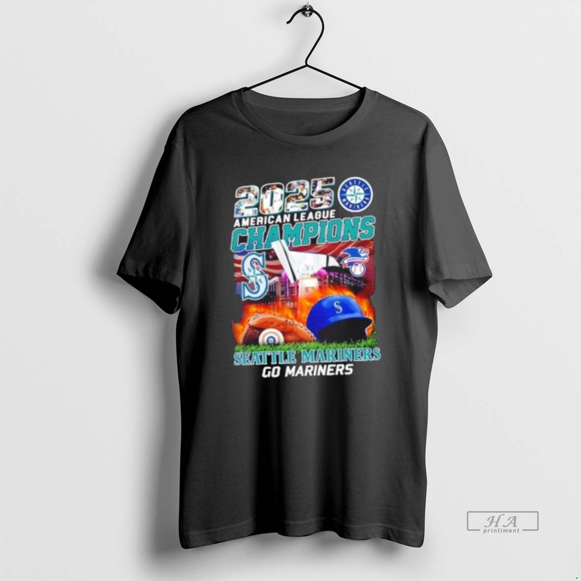 Official 2025 American League Champions Go Seattle Mariners Baseball