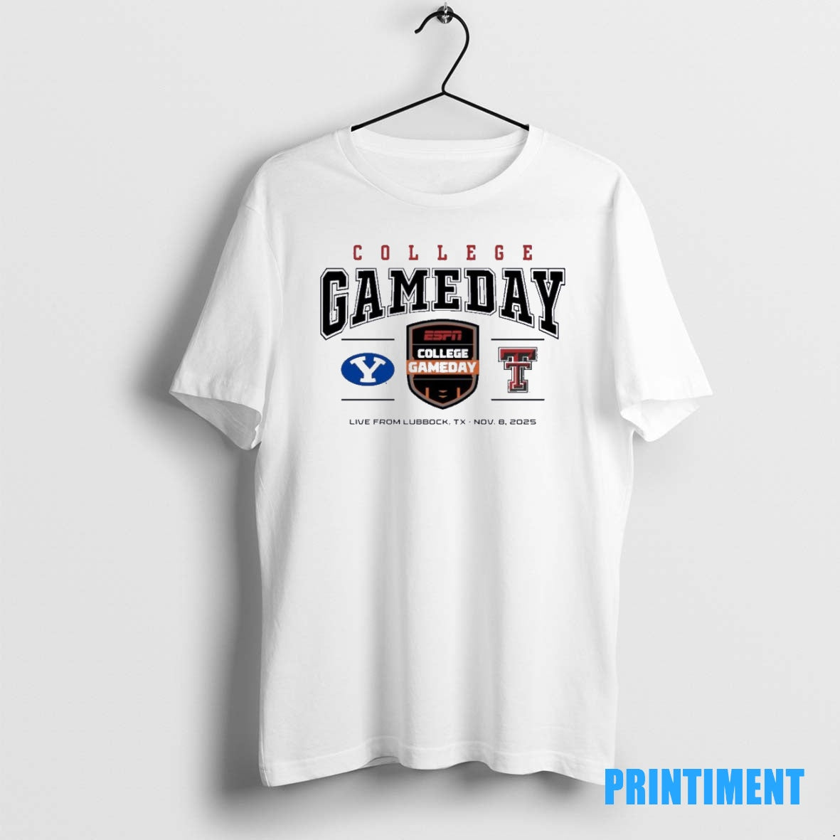 Official 2025 College Gameday Texas Tech Vs Byu Cougars Logo Tee Sweater