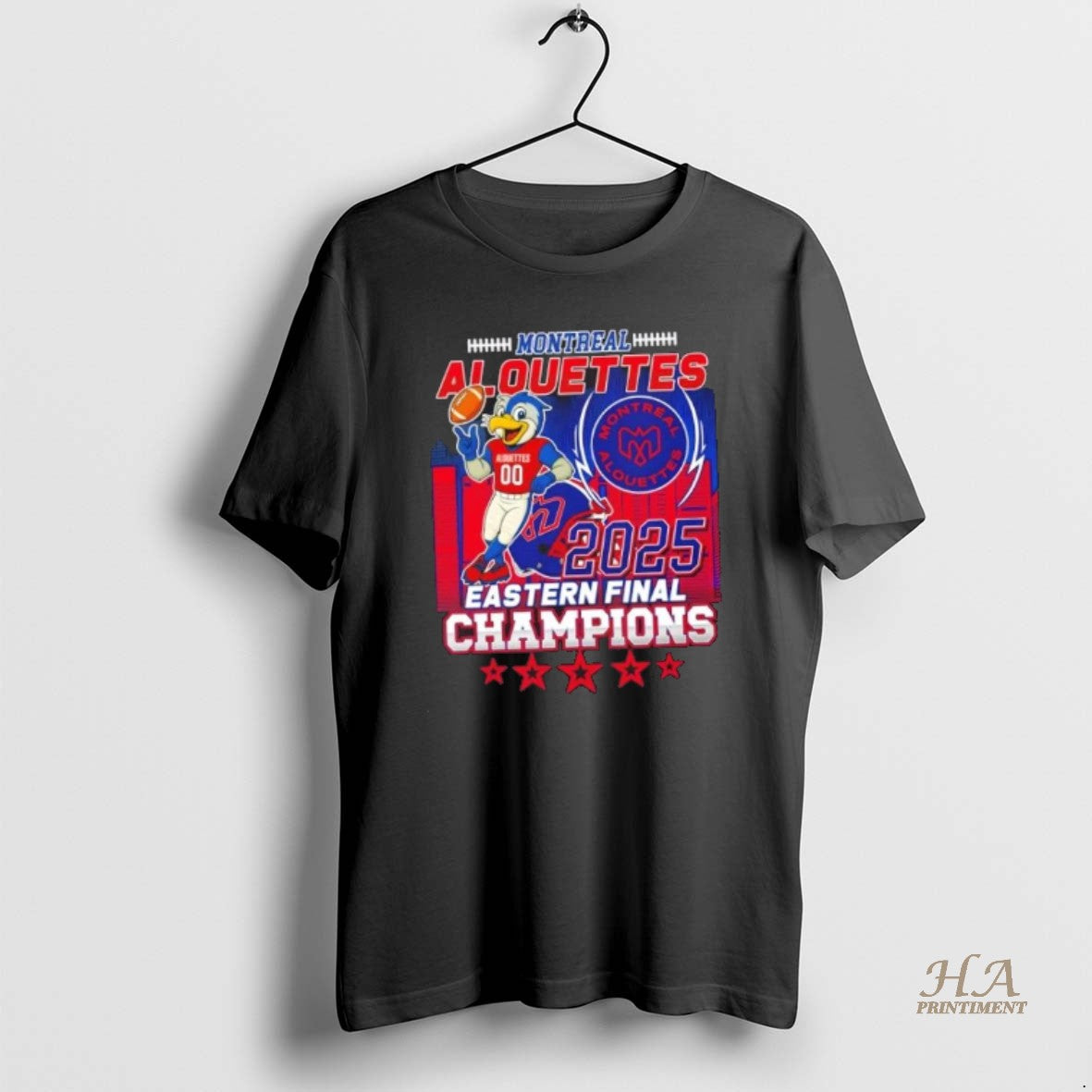 Official 2025 Eastern Final Champions Montreal Alouettes Mascot 2 Sided