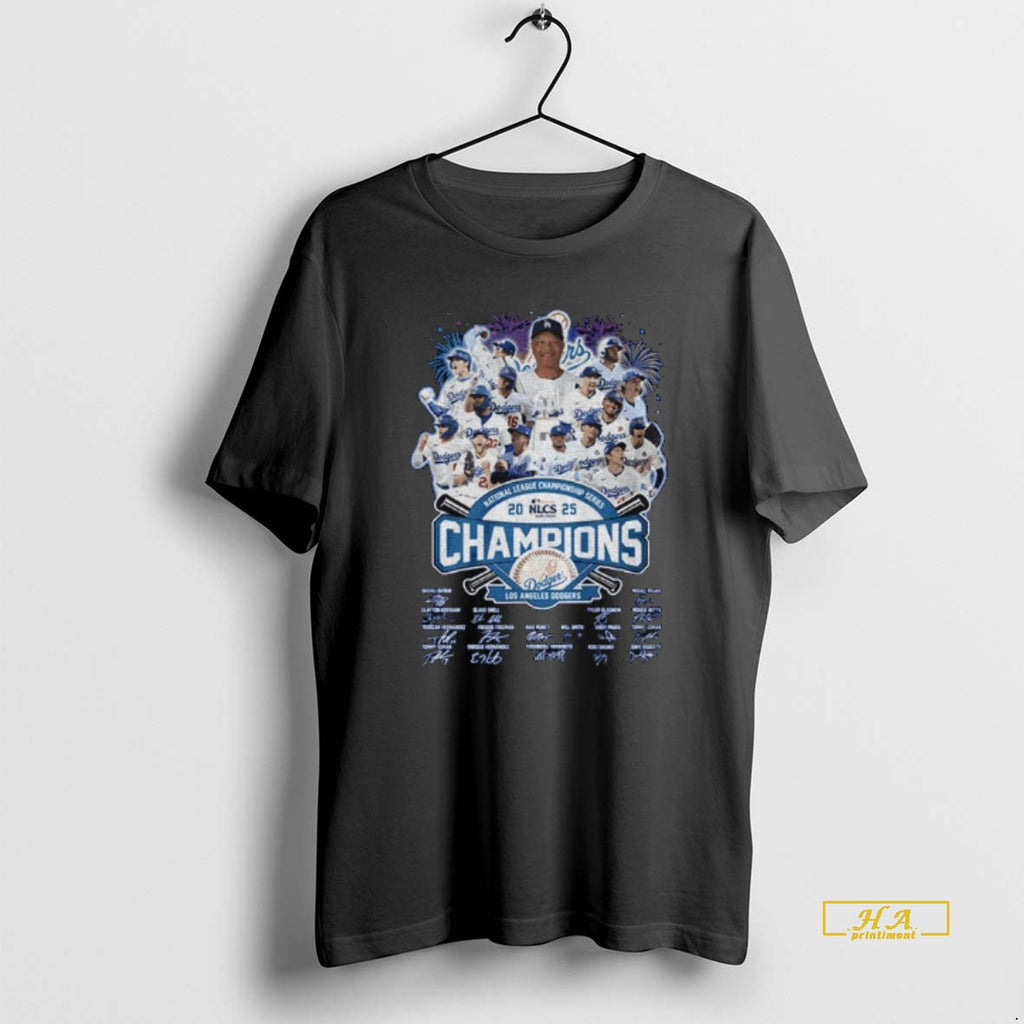Official 2025 National League Champions Los Angeles Dodgers Signature