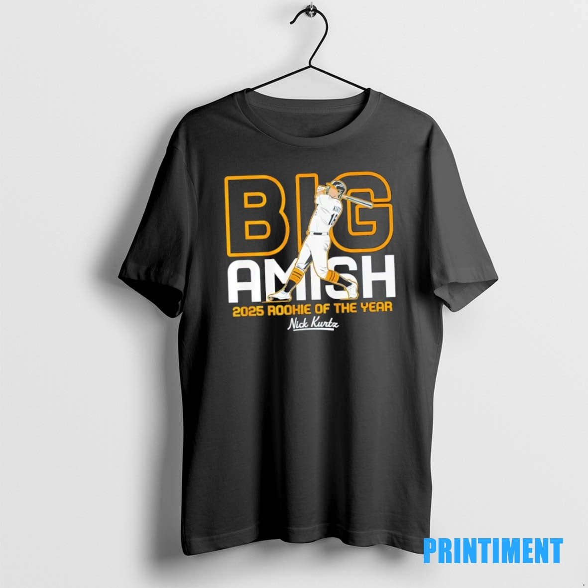 Official 2025 Sacramento Nick Kurtz Big Amish Rookie Of The Year Tee Sweater