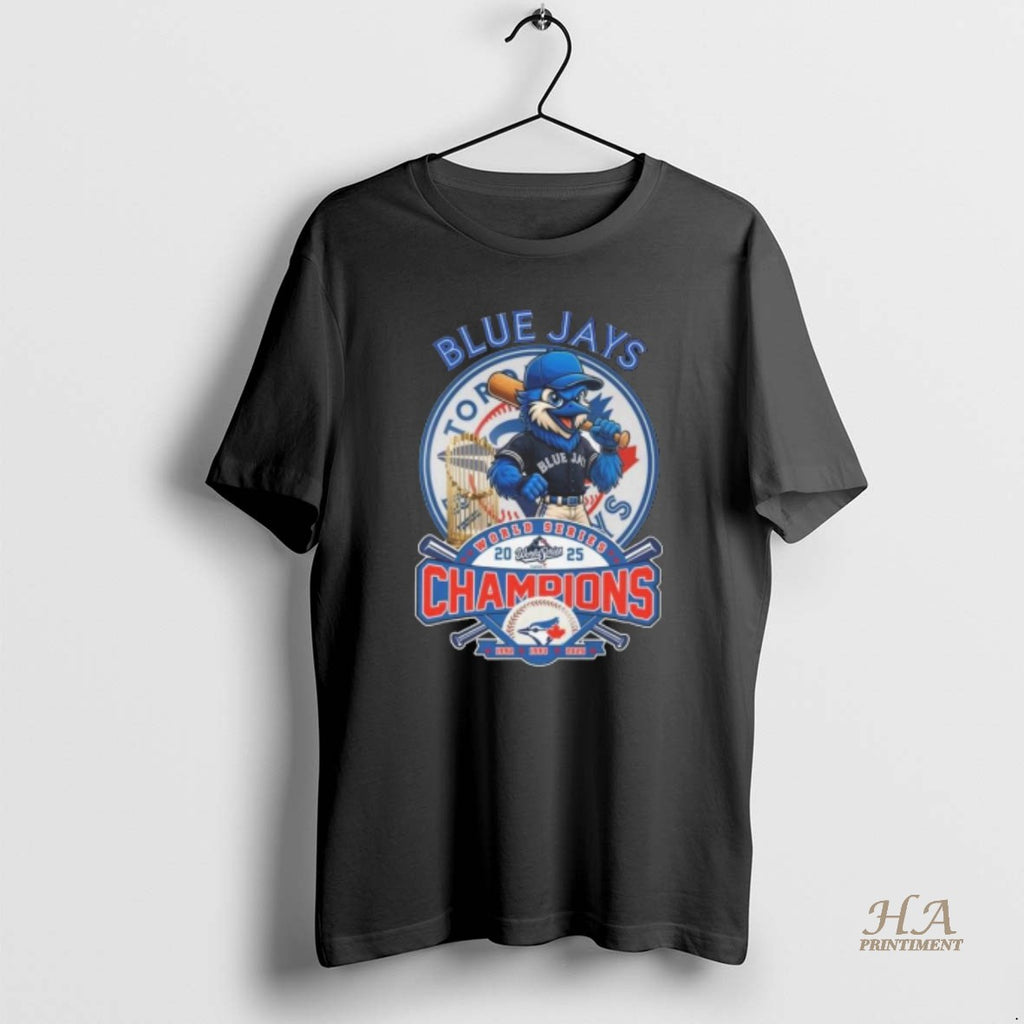 Official 2025 Toronto Blue Jays Baseball World Series Champions Funny Mascot