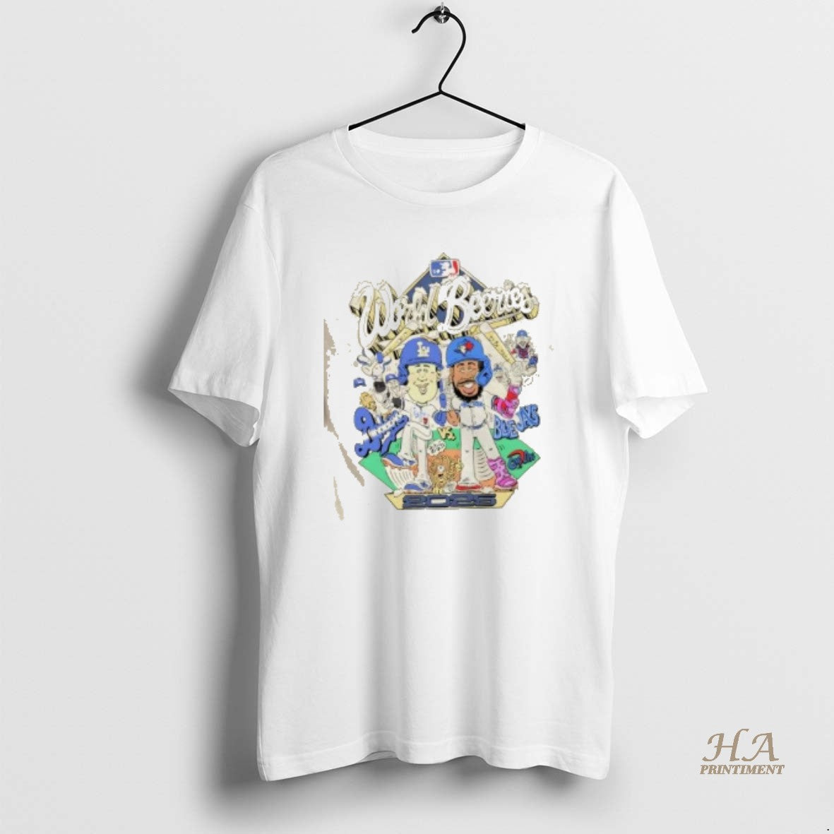 Official 2025 World Beeries Los Angeles Dodgers Vs Toronto Blue Jays Caricature
