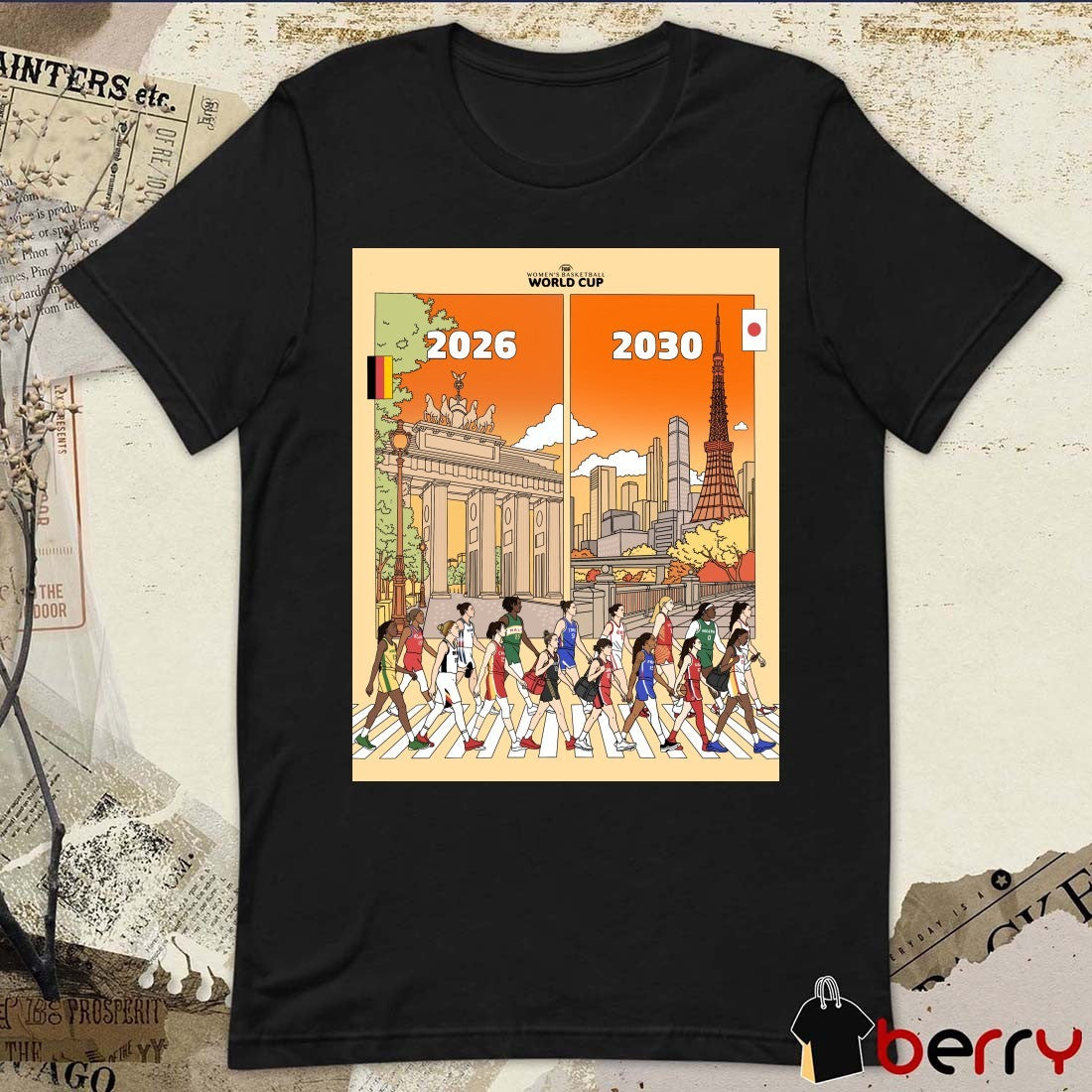 2026 – 2030 FIBA Women’s Basketball World Cup t-shirt
