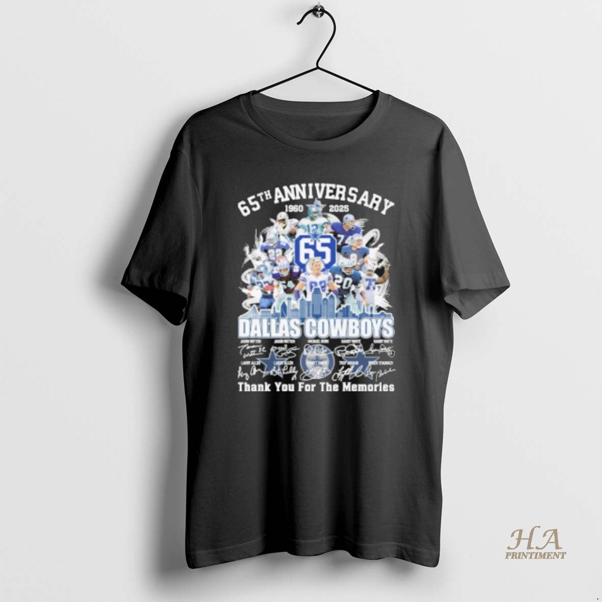 Official 65th Anniversary 1960 2025 Dallas Cowboys Teams Signatures