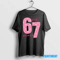 Official 67 Funny Meme 6 7 Pink Script Tee Sweater