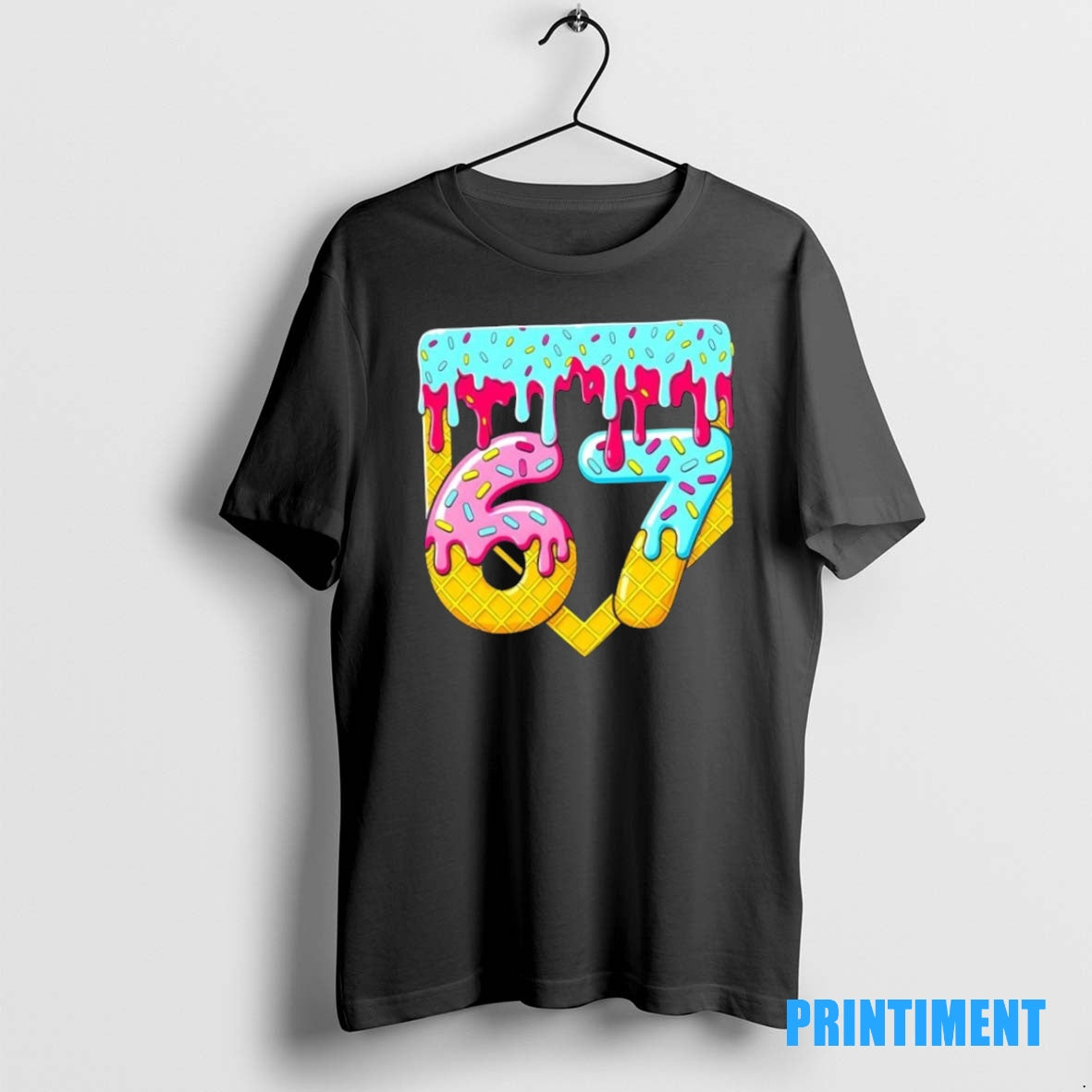 Official 67 Ice Cream Drip Meme Six Seven Gen Alpha Slang Tee Sweater