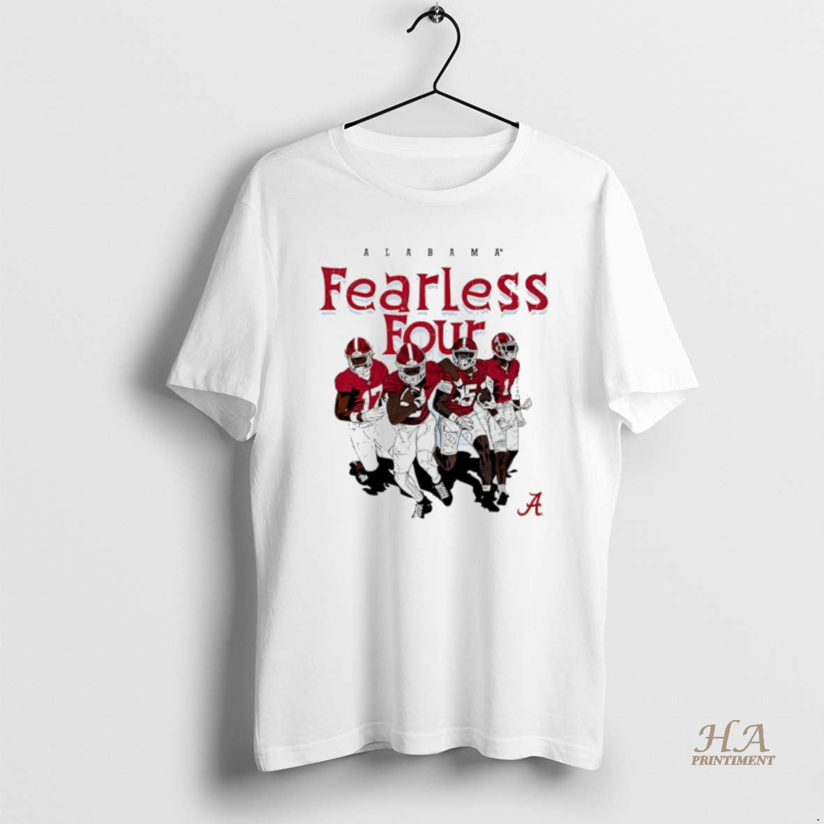 Official Alabama Football Fearless Four Player Cartoon