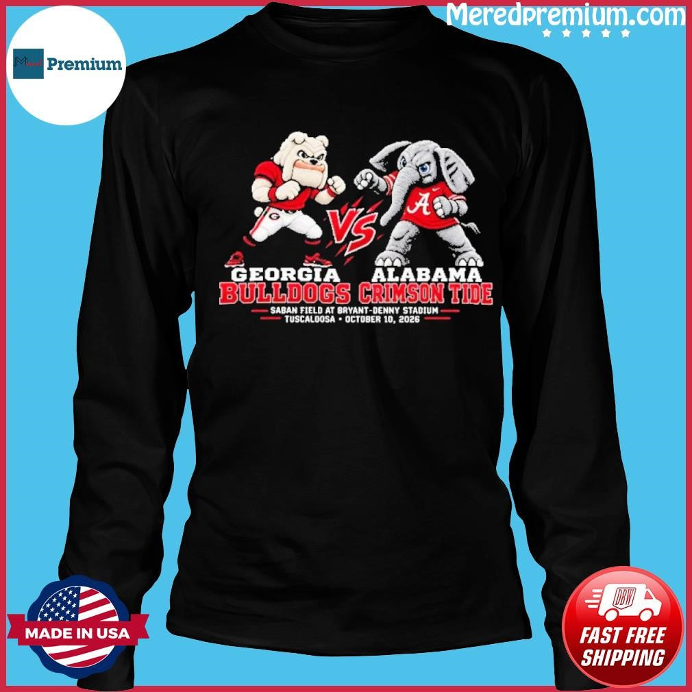 Alabama Vs Georgia Gameday Rivalry Mascot Oct 10, 2026 Shirt