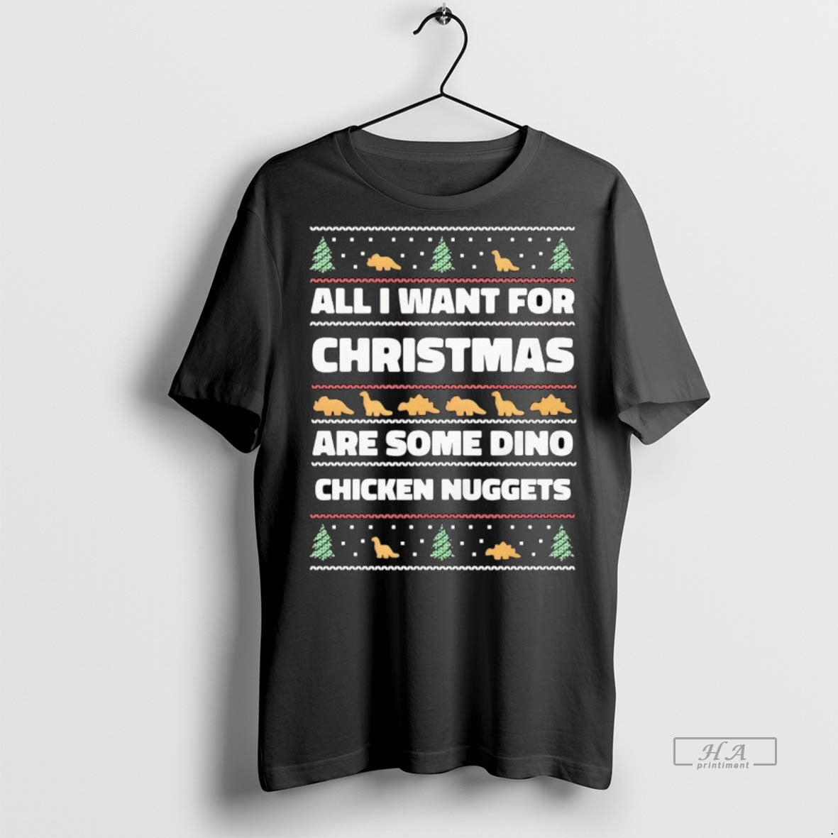 Official All I Want For Christmas Dino Nuggets Sweat Shirt