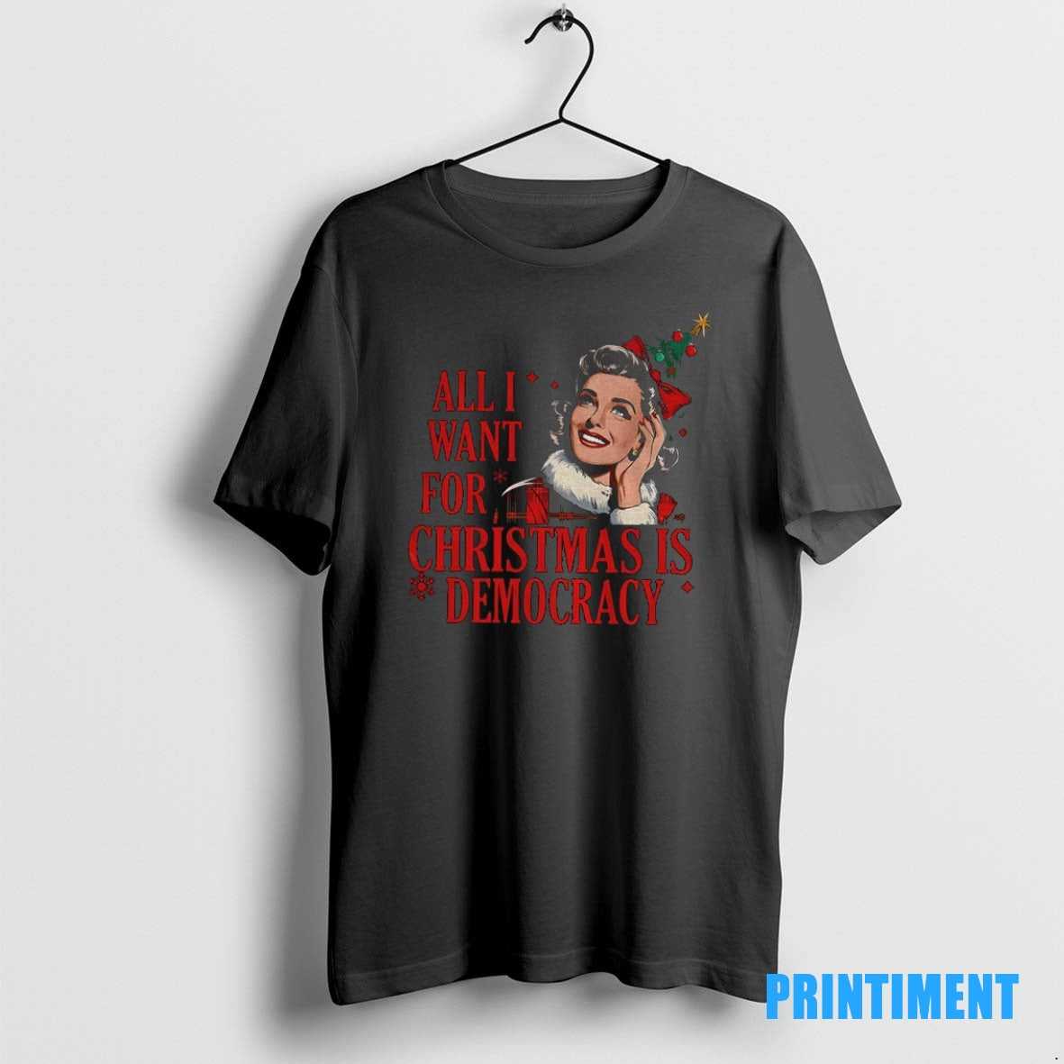 Official All I Want For Christmas Is Democracy Merry Christmas Tee Sweater