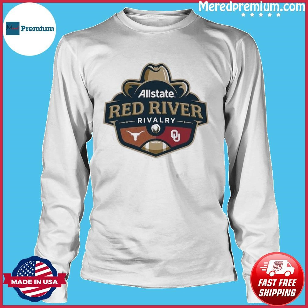 Allstate Red River Rivalry Texas Longhorns Vs Oklahoma Sooners Logo T-Shirt