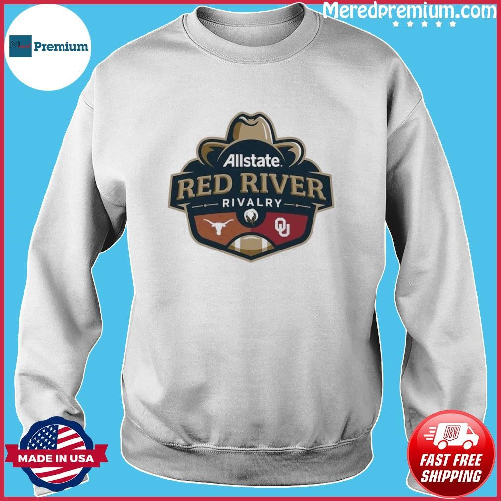 Allstate Red River Rivalry Texas Longhorns Vs Oklahoma Sooners Logo T-Shirt