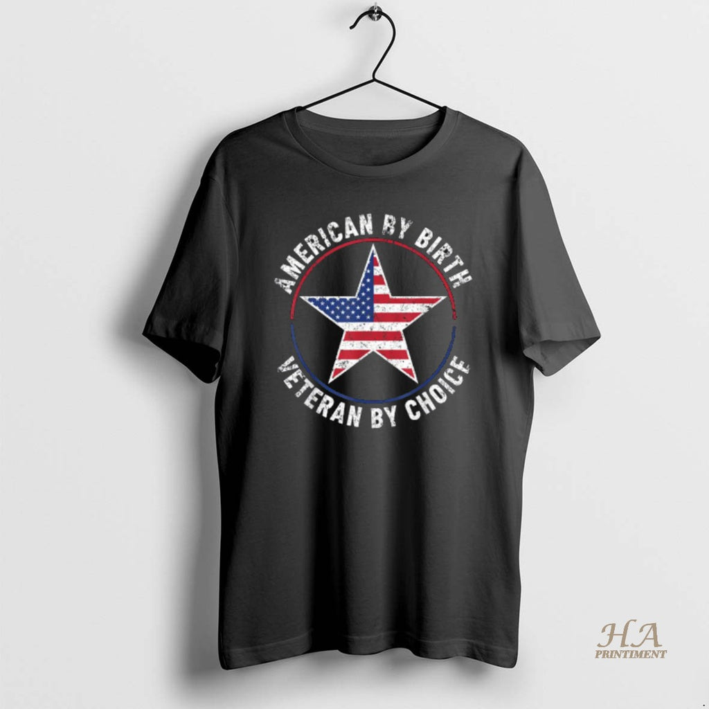 Official American By Birth Veteran By Choice Us Flag Veterans Day 1