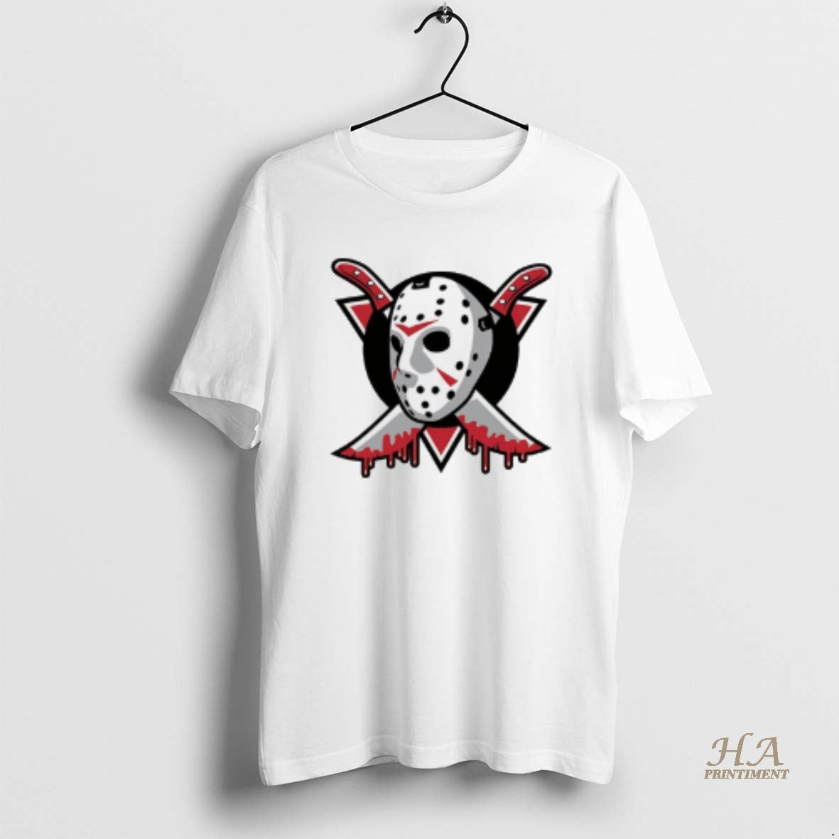 Official Anaheim Ducks X Jason Voorhees Logo Halloween