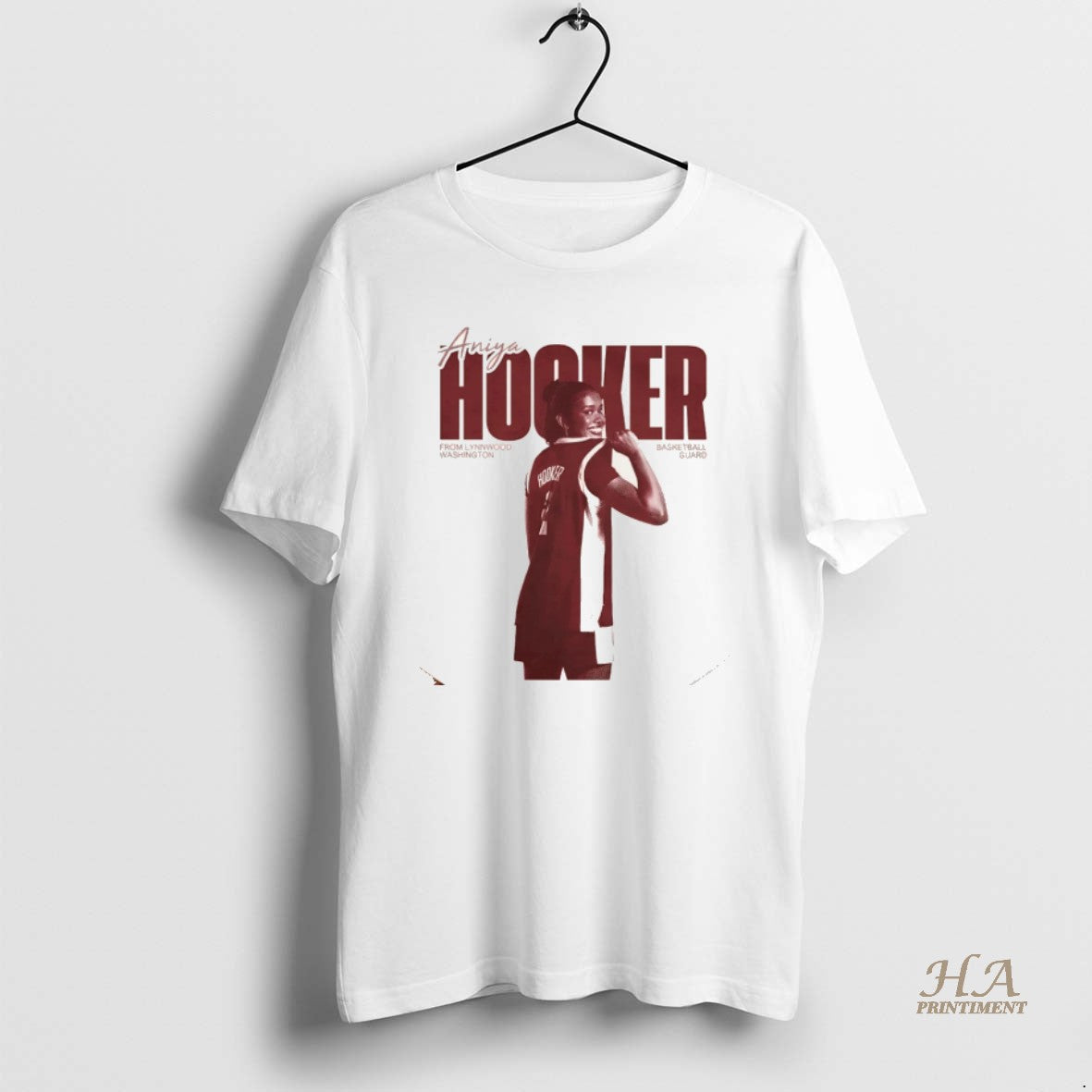 Official Aniya Hooker Player Basketball Guard From Lynnwood Washington Vintage Christmas