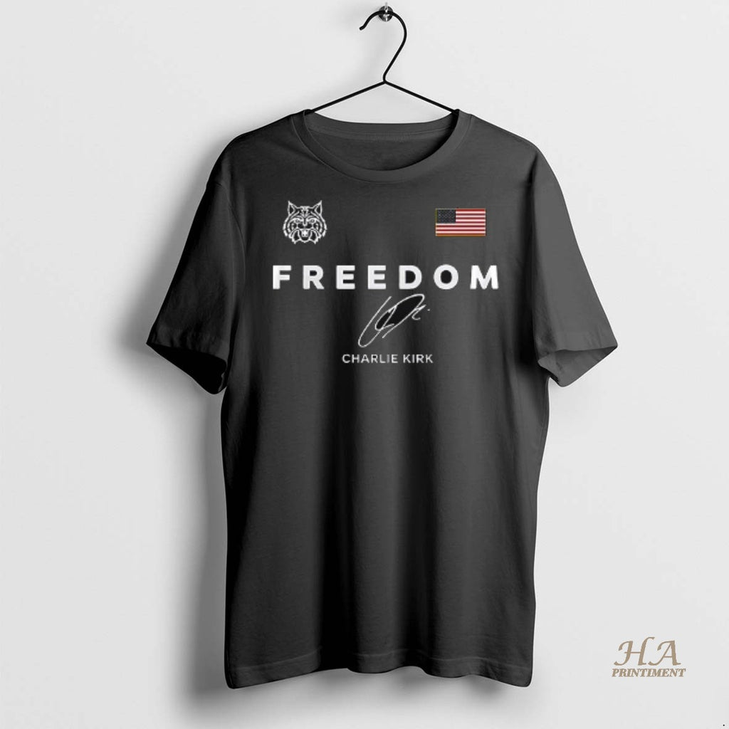 Official Arizona Wildcats X Charlie Kirk Freedom Its All About Jesus Signature Shirt