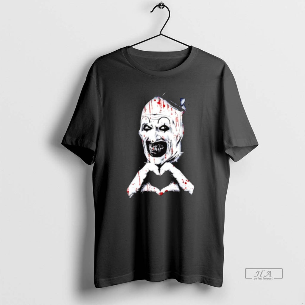 Official Art The Clown Creepy Heart Hands Graphic