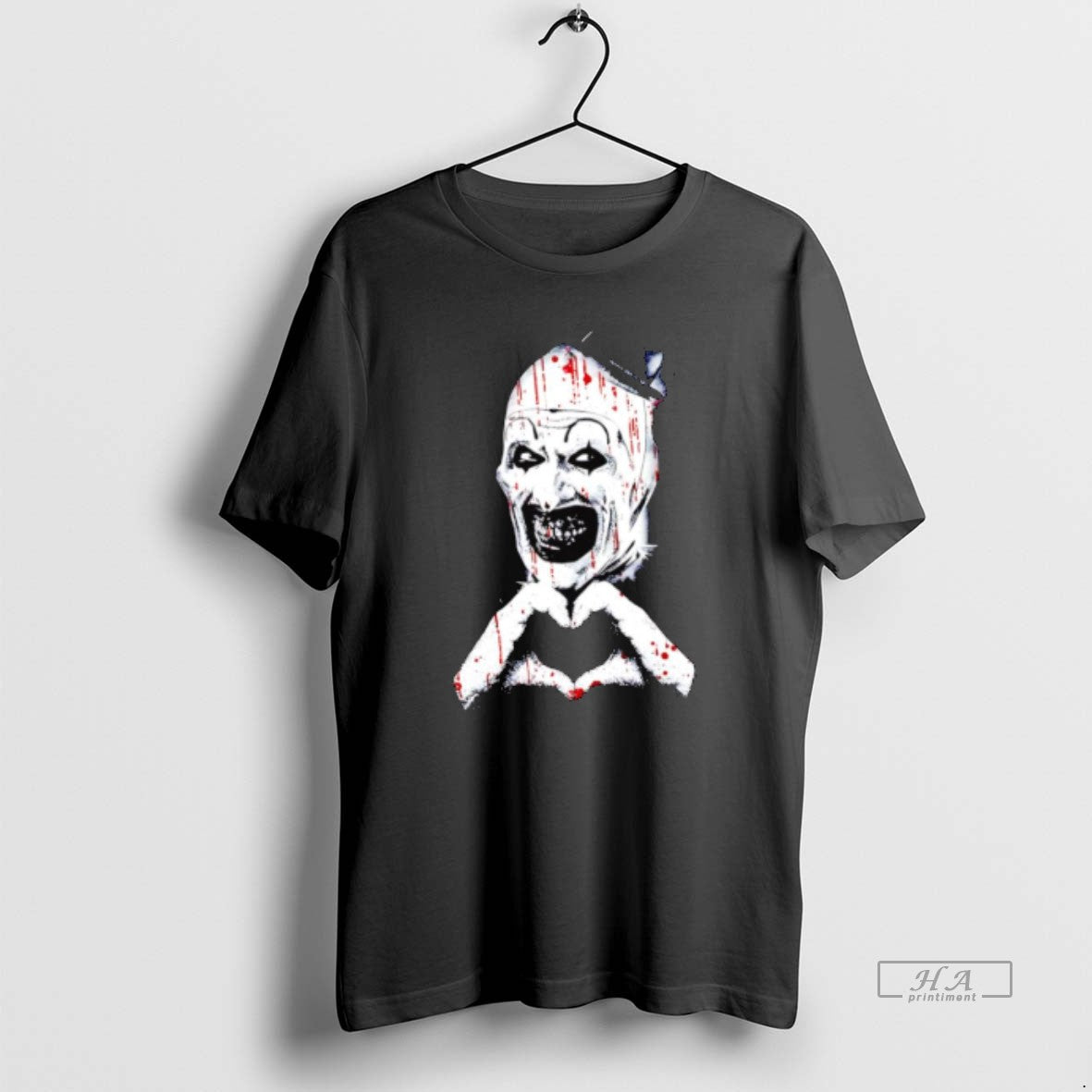 Official Art The Clown Creepy Heart Hands Graphic