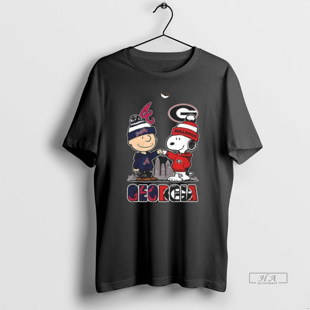 Official Atlanta Braves Georgia Bulldogs Merry Peanuts Christmas 2025