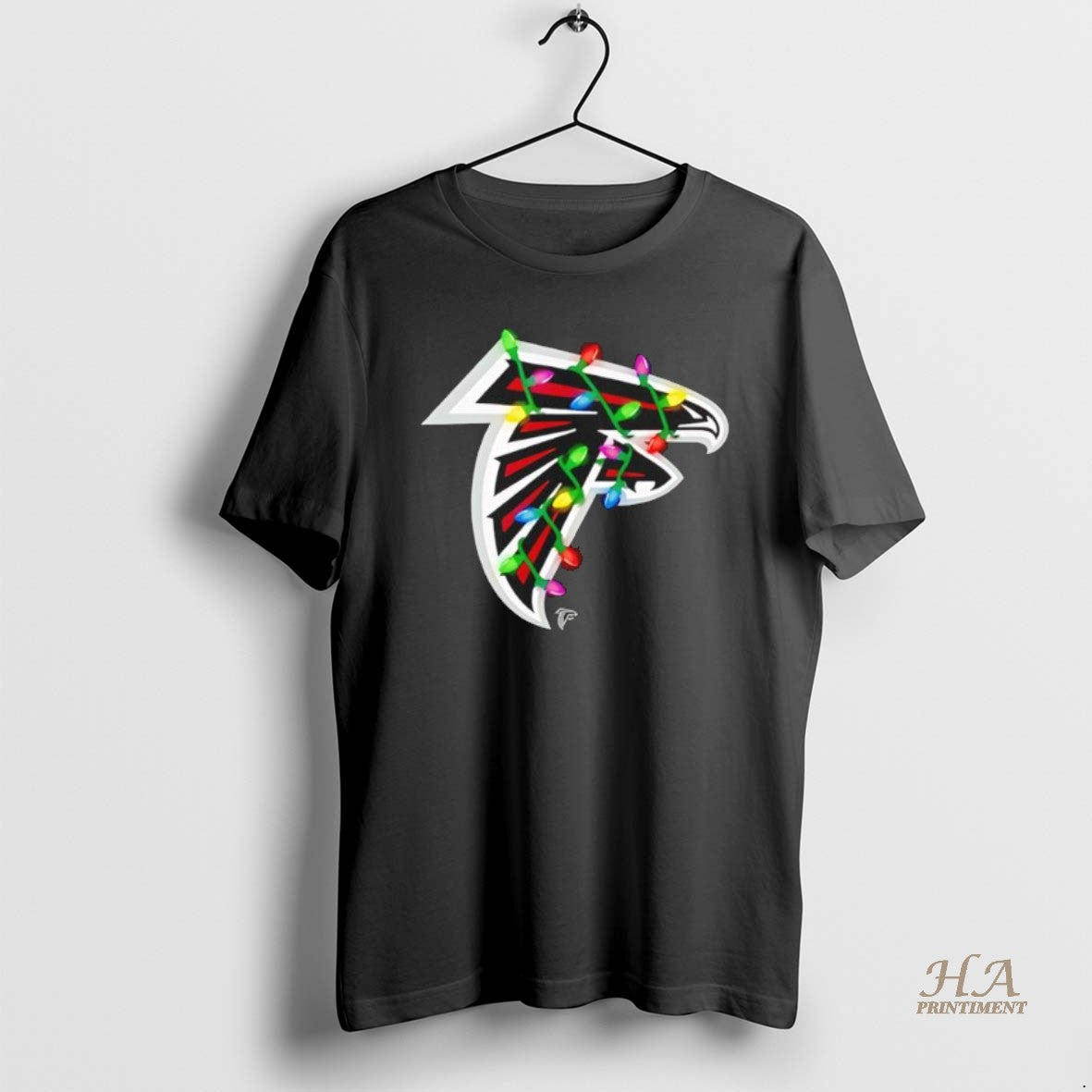 Official Atlanta Falcons Logo Holiday Lights Black