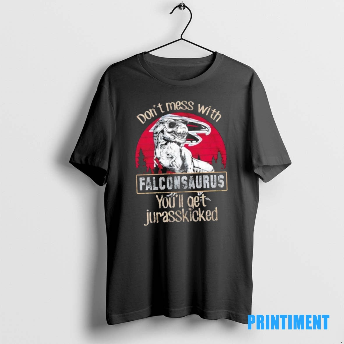Official Atlanta Falcons Dont Mess With Falconsaurus Youll Get Jurasskicked Tee Sweater