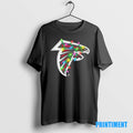 Official Atlanta Falcons Logo Christmas Light Tee Sweater
