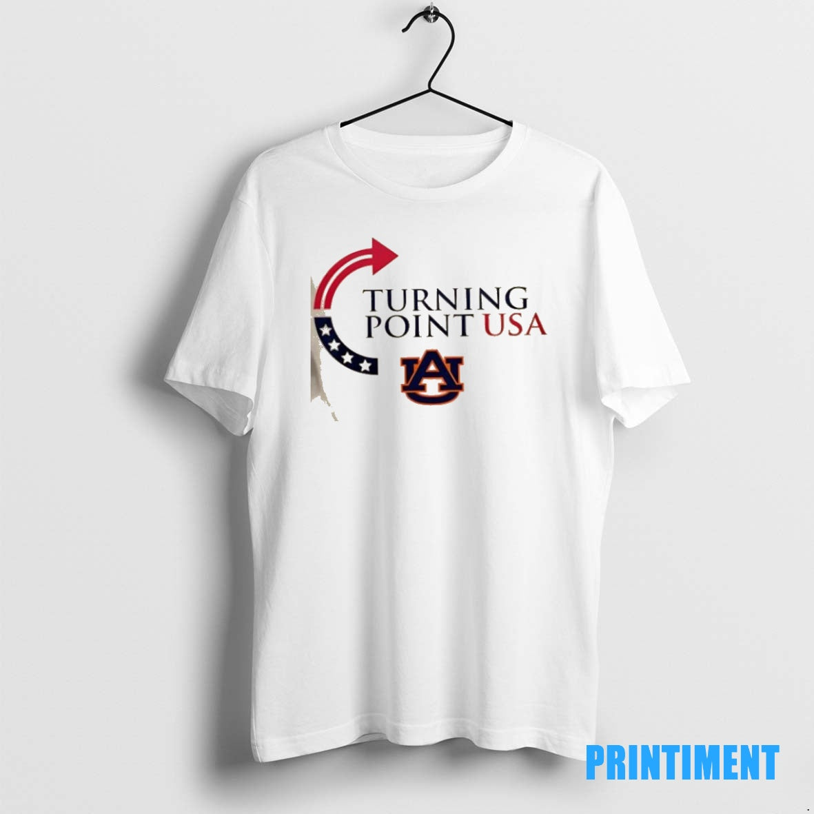 Official Auburn Tigers X Freedom Turning Point Usa Charlie Kirk 2 Sided Tee Sweater