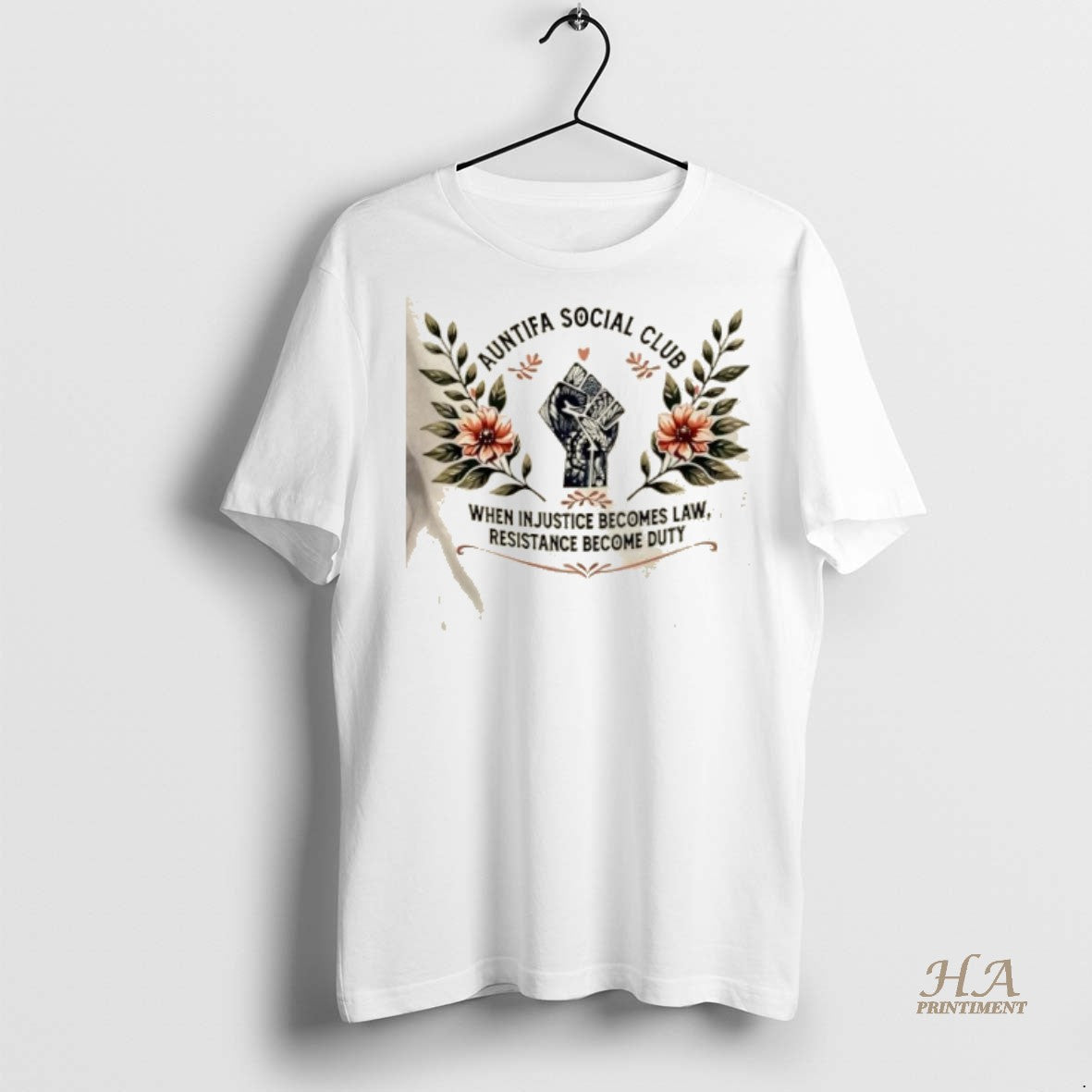 Official Auntifa Social Club When In Justice Becomes Law Resistance Become Duty Shirt