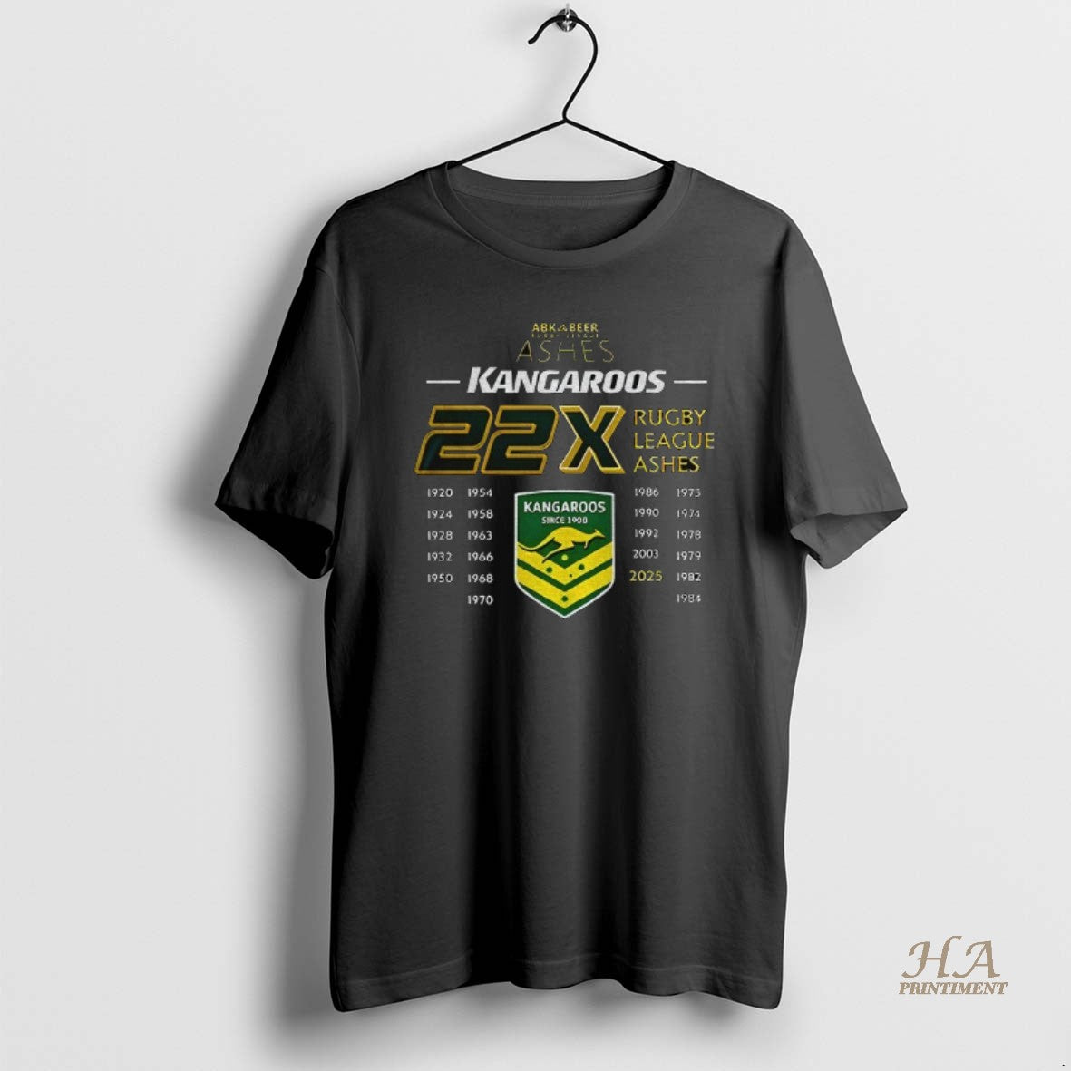 Official Australian Kangaroos 22x Rugby League Ashes Champions 2025