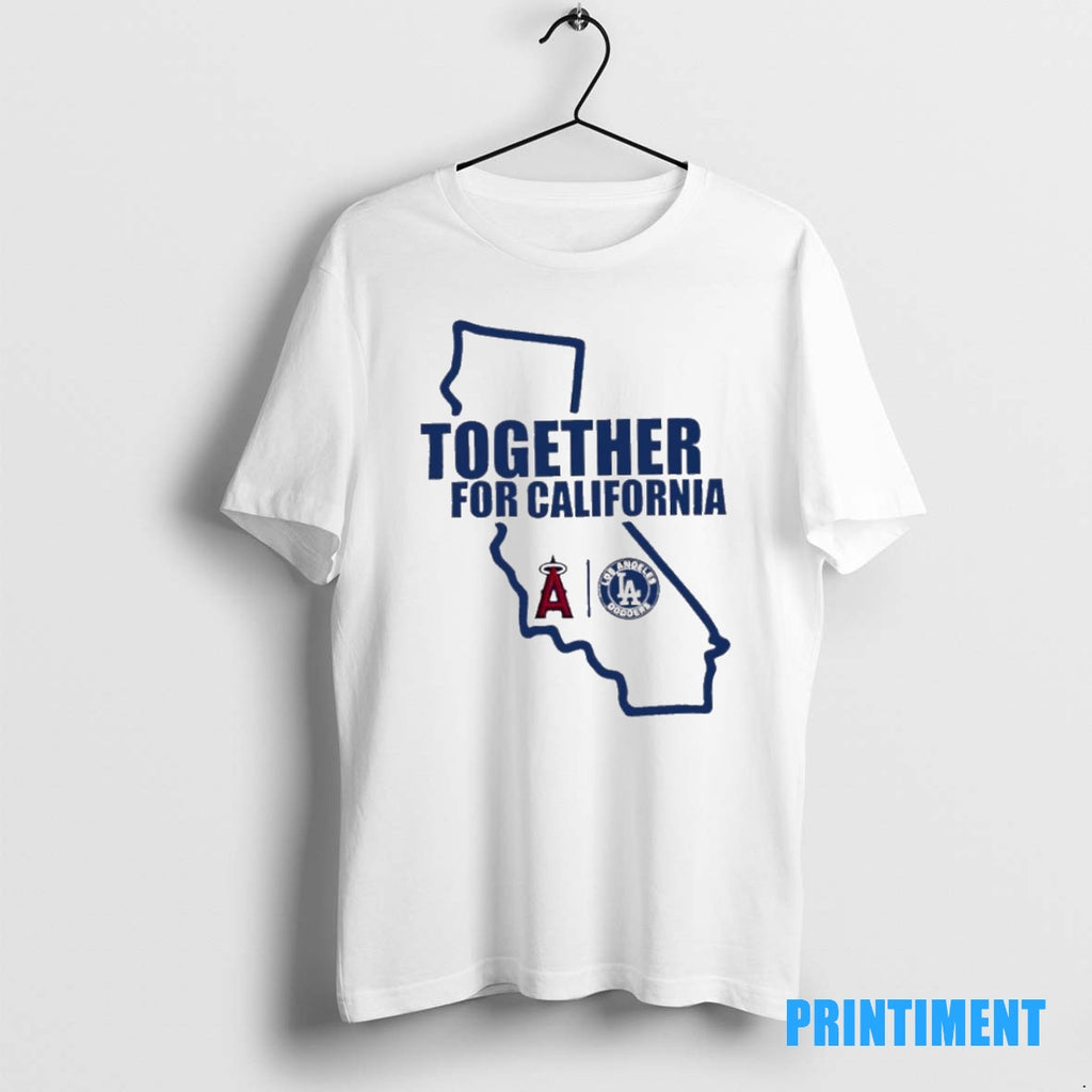 Official Awesome Los Angeles Dodgers Together For California Tee Sweater