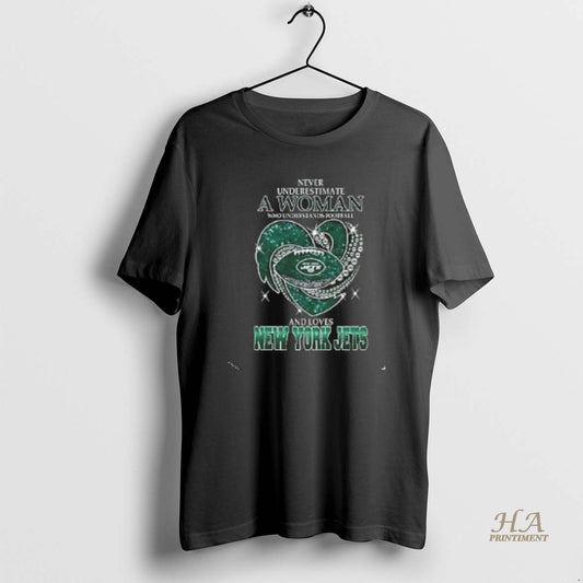 Official Awesome Never Underestimate A Woman Who Understands Football And Loves New York Jets 2025