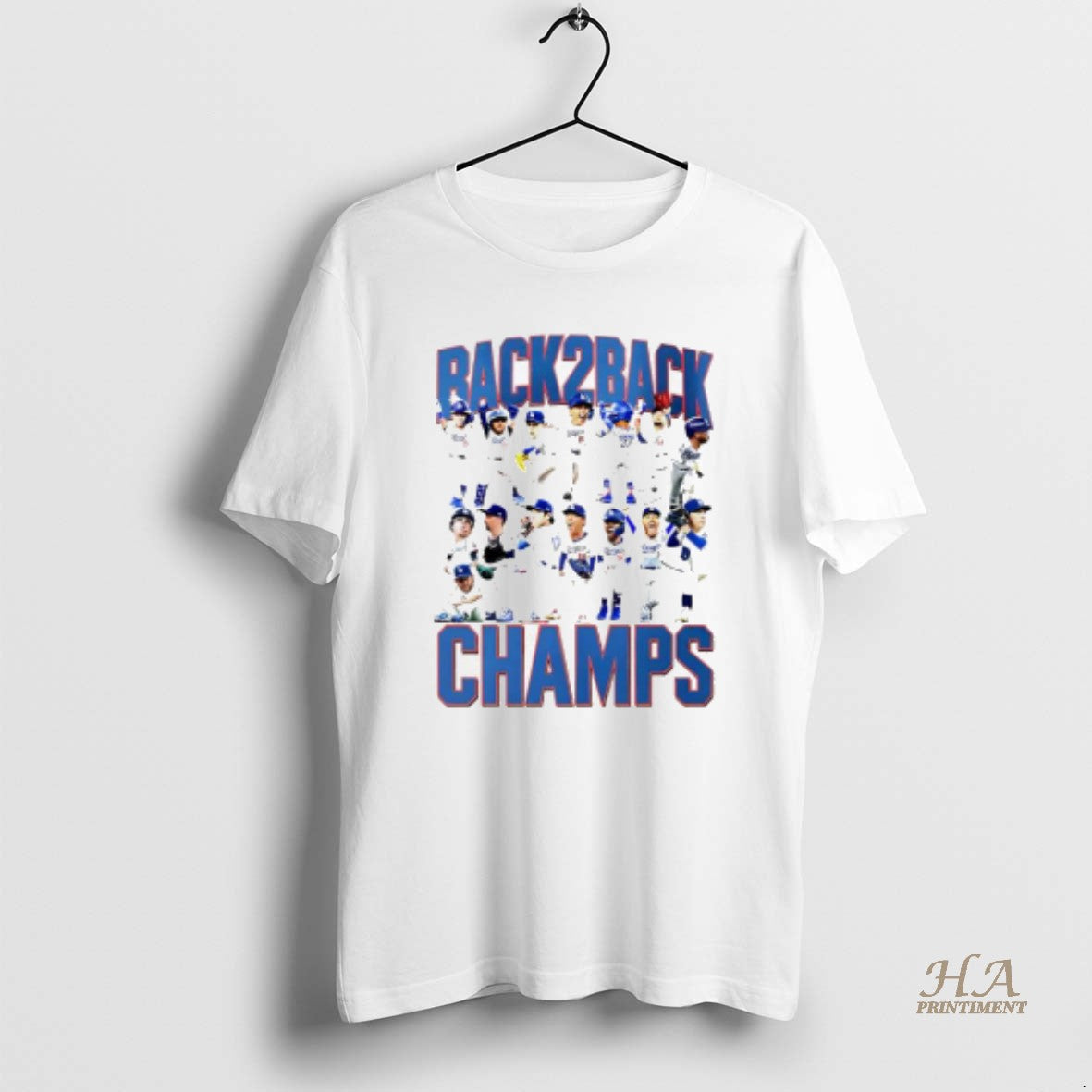 Official Back 2 Back All Team La Dodgers Champs