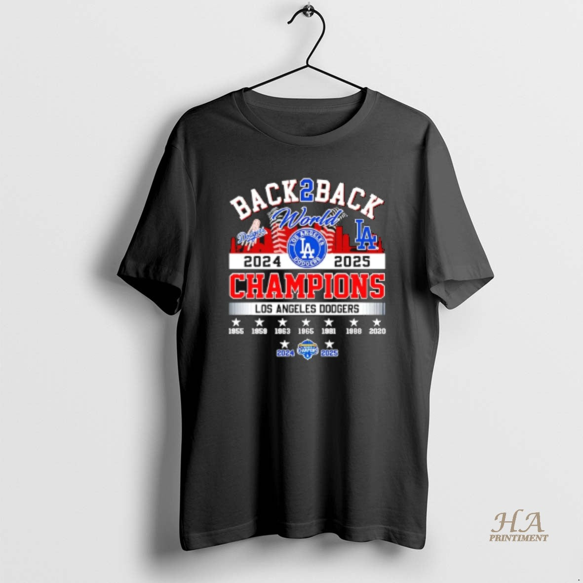 Official Back To Back 2025 World Champions La Dodgers