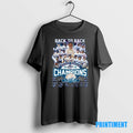 Official Back To Back World Series 2025 Champions Los Angeles Dodgers Players Signatures Fireworks Tee