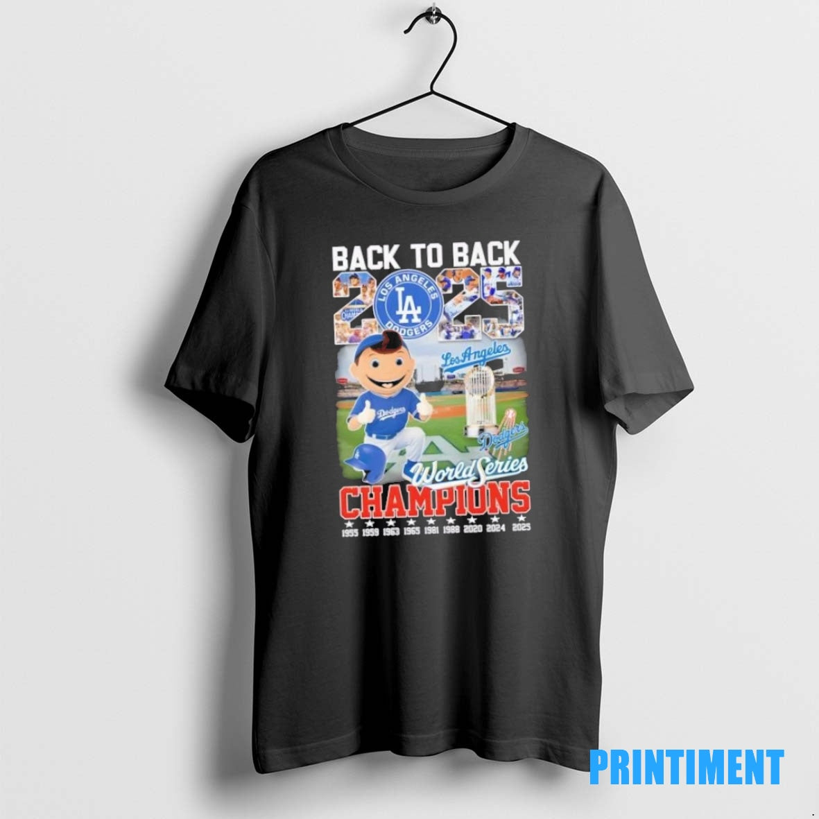 Official Back To Back 2025 World Series Champions 9x Times Los Angeles Dodgers Tee Sweater