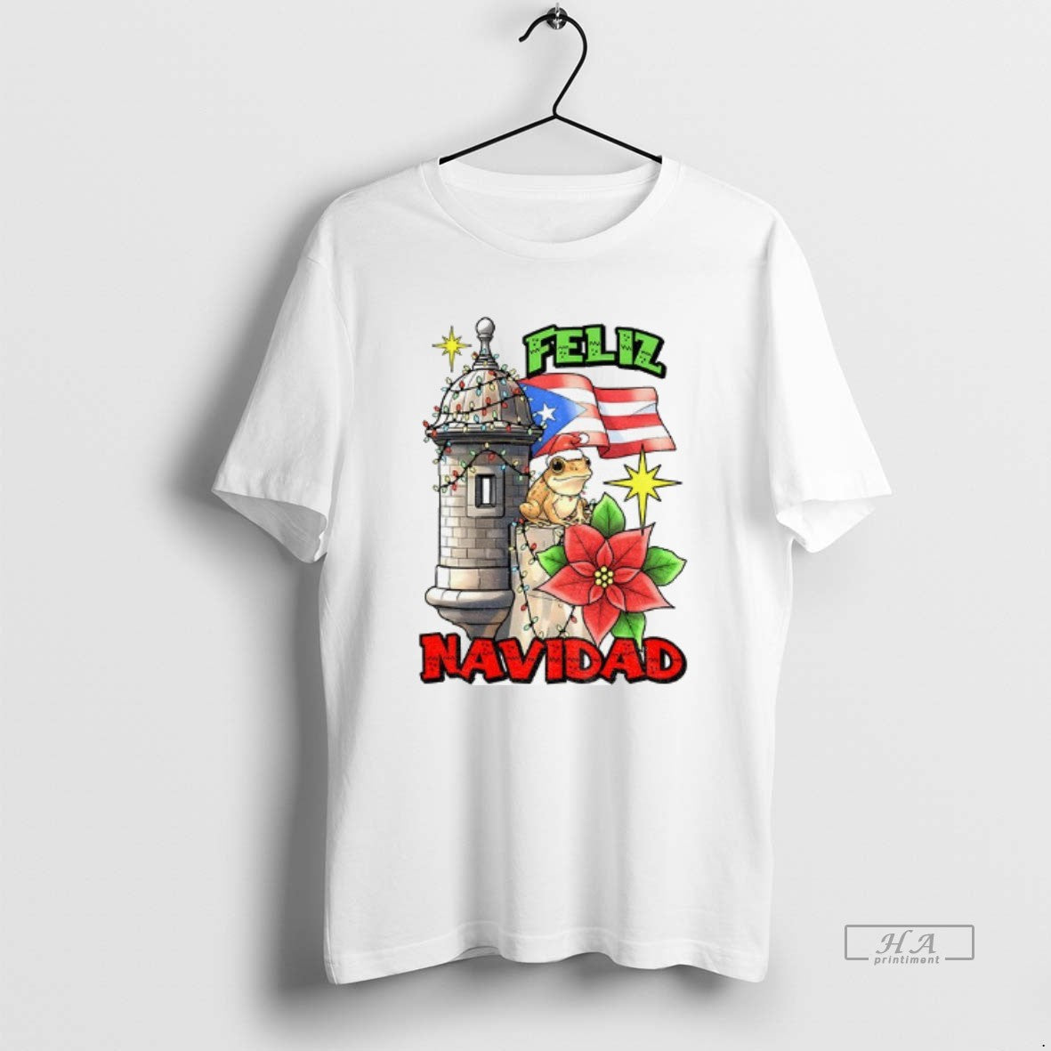 Official Bad Bunny Feliz Navidad Puerto Rican Flag Merry Christmas
