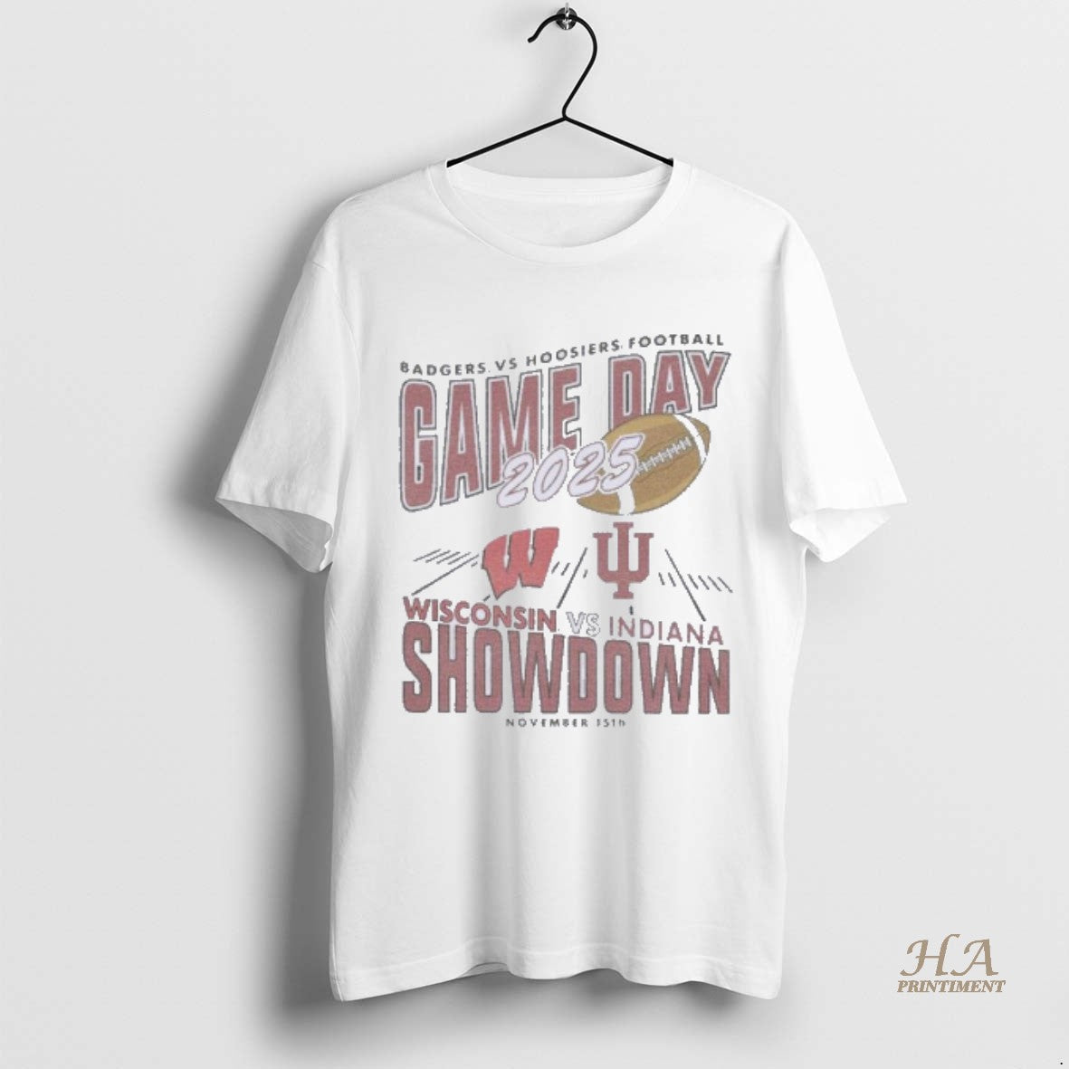 Official Badgers Vs Hoosiers Football Gameday Showdown 2025 November 15th Shirt