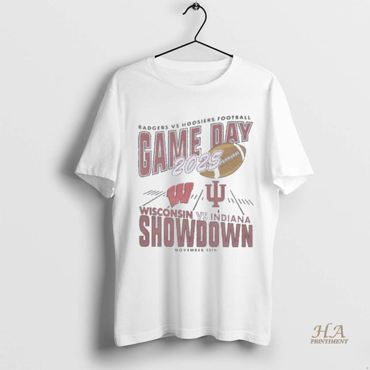 Official Badgers Vs Hoosiers Football Gameday Showdown 2025 November 15th Shirt