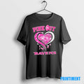 Official Baltimore Ravens Football X Pink Out Hearts Tee Sweater