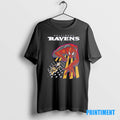 Official Baltimore Ravens Spiderman America Flag Tee Sweater