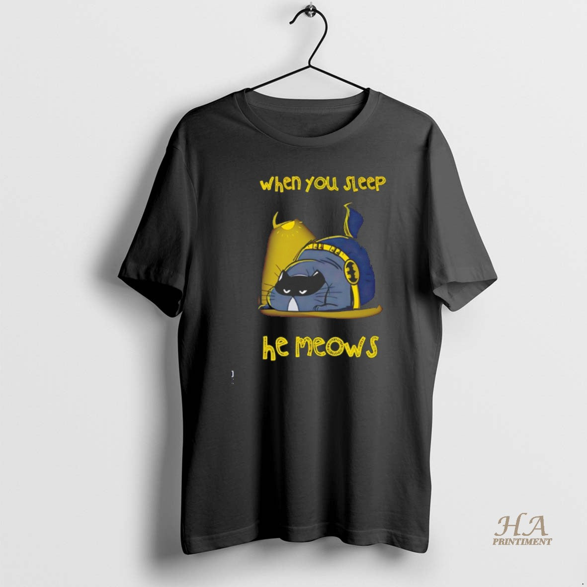 Official Batcat When You Sleep He Meows