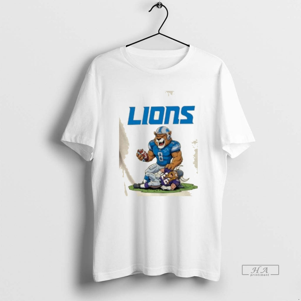 Official Battle Mascots Detroit Lions Beat Minnesota Vikings