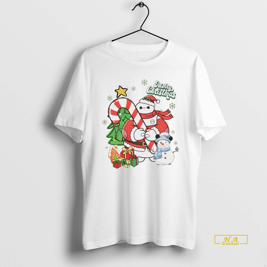 Official Baymax Santa Candy Cane Christmas Tree White